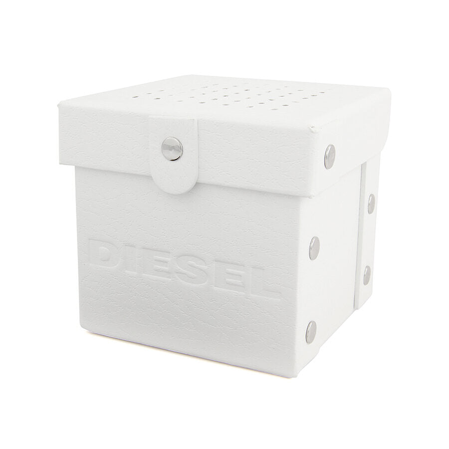 Diesel Little Daddy watch white branded box with button closure