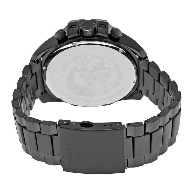 Diesel Mega Chief Black Ion-plated Stainless Steel Men's Watch #DZ4318 - The Watches Men & CO #3