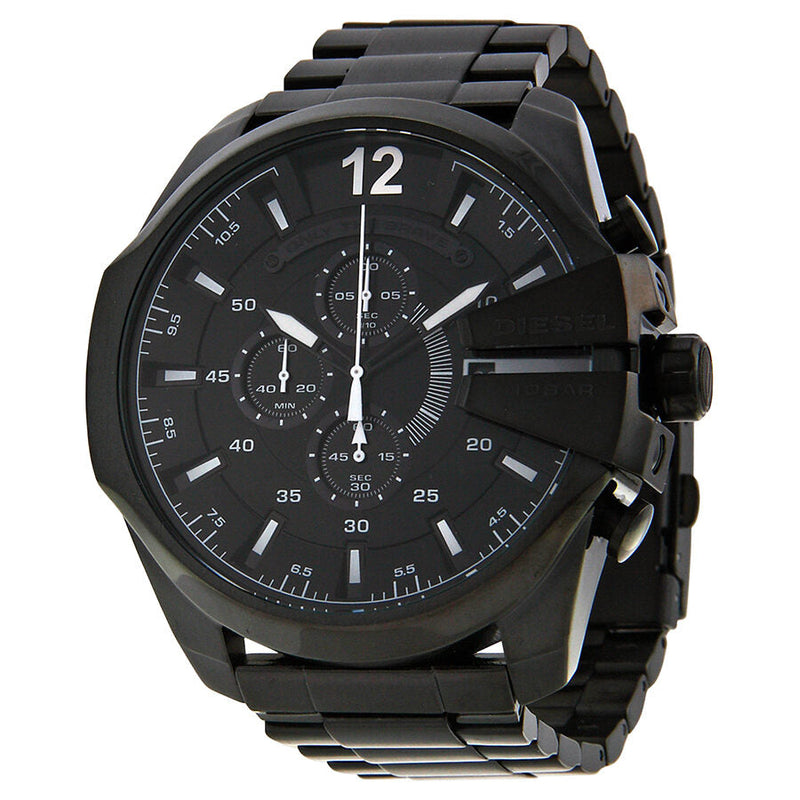 Diesel Mega Chief Chronograph Black Dial Men's Watch #DZ4283 - The Watches Men & CO