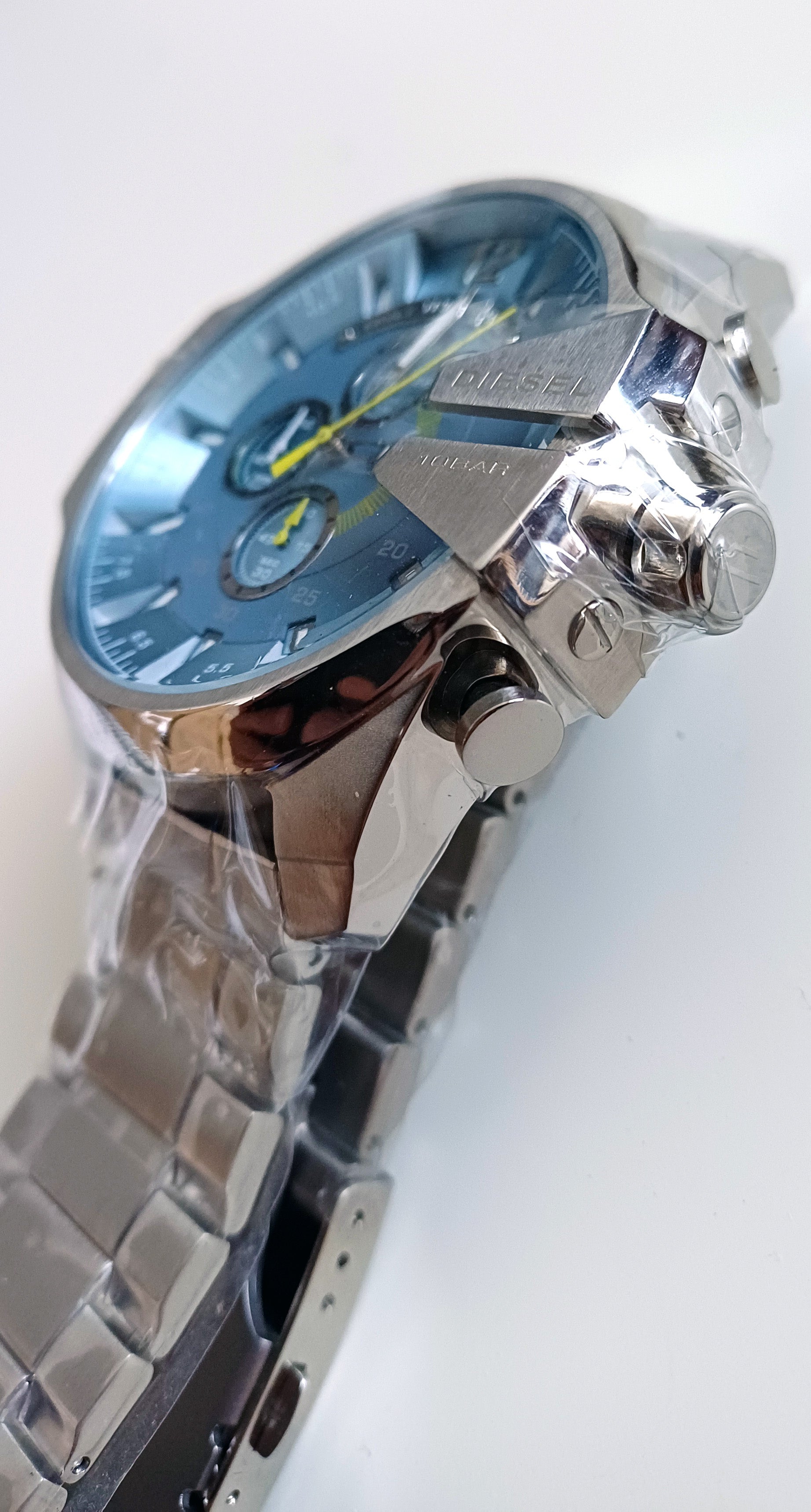 Diesel Mega Chief Chronograph Light Blue Dial Men’s Watch DZ4281 - Watch