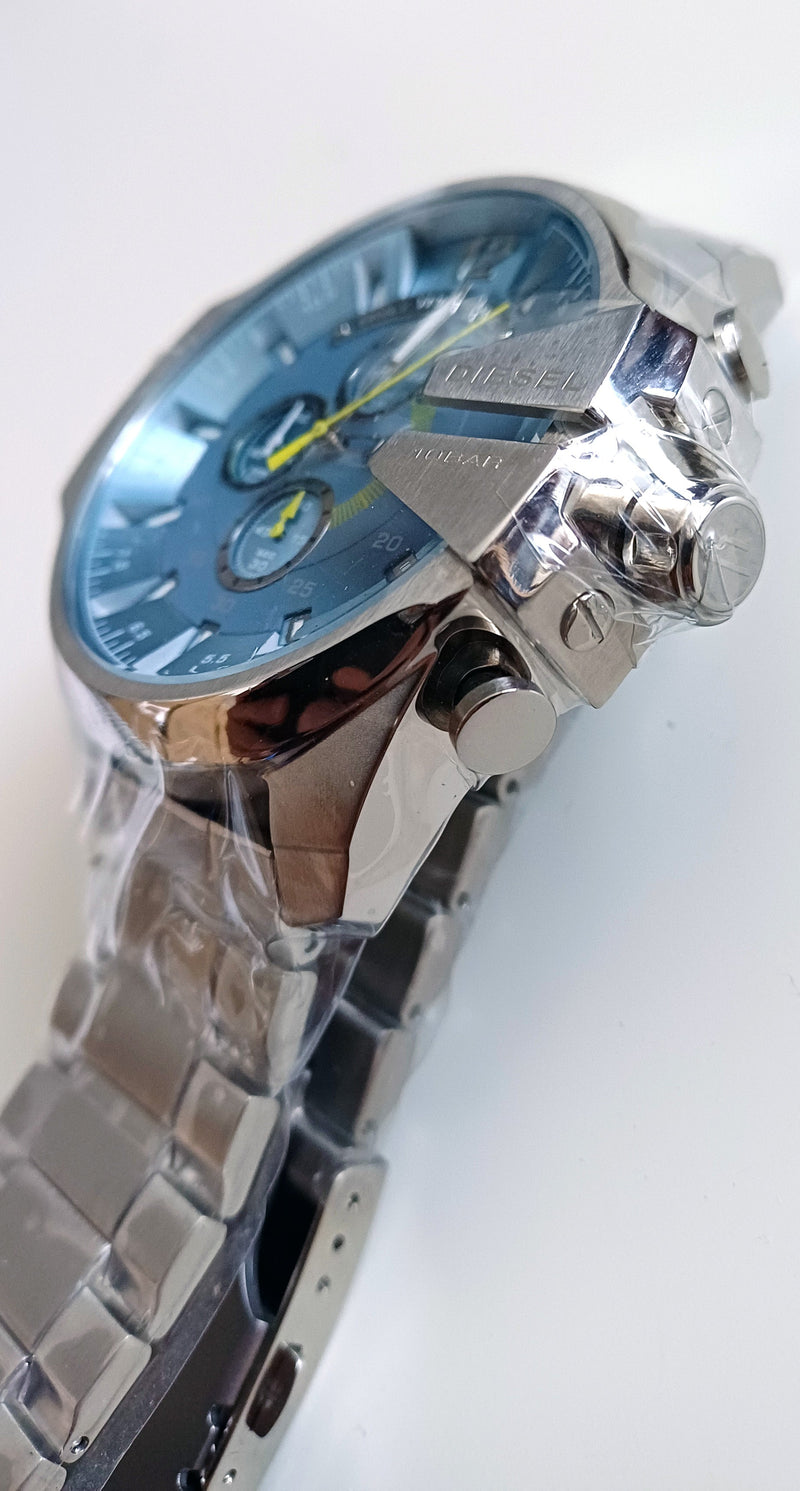 Diesel Mega Chief Chronograph Light Blue Dial Men’s Watch DZ4281 - Watch