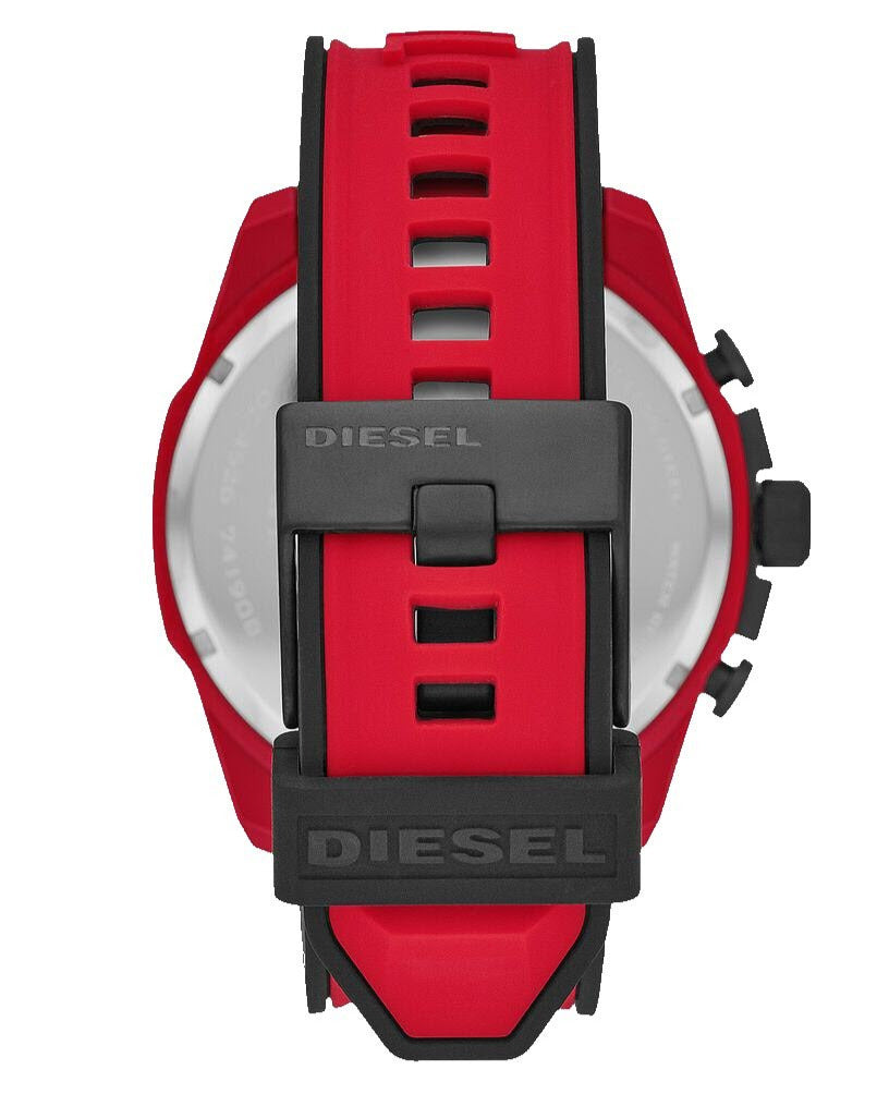 Diesel Mega Chief Chronograph Red Silicone Watch DZ4526 - Watch