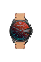 Diesel Mega Chief Men’s Chronograph Black IP Case Brown Leather Strap DZ4476 DZ4476 - Image 1