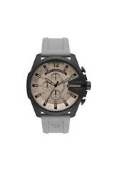 Diesel Mega Chief Men’s Quartz Gray Dial Black Case Silicone Strap Watch DZ4496 DZ4496 - Image 1