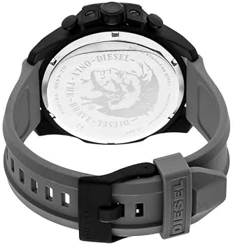 Diesel Mega Chief Men’s Quartz Gray Dial Black Case Silicone Strap Watch DZ4496 DZ4496 - Image 2