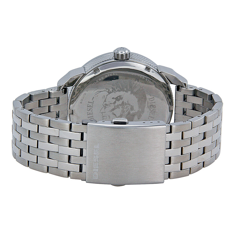 Caseback view of Diesel Mini Daddy DZ7305 watch displaying stainless steel case