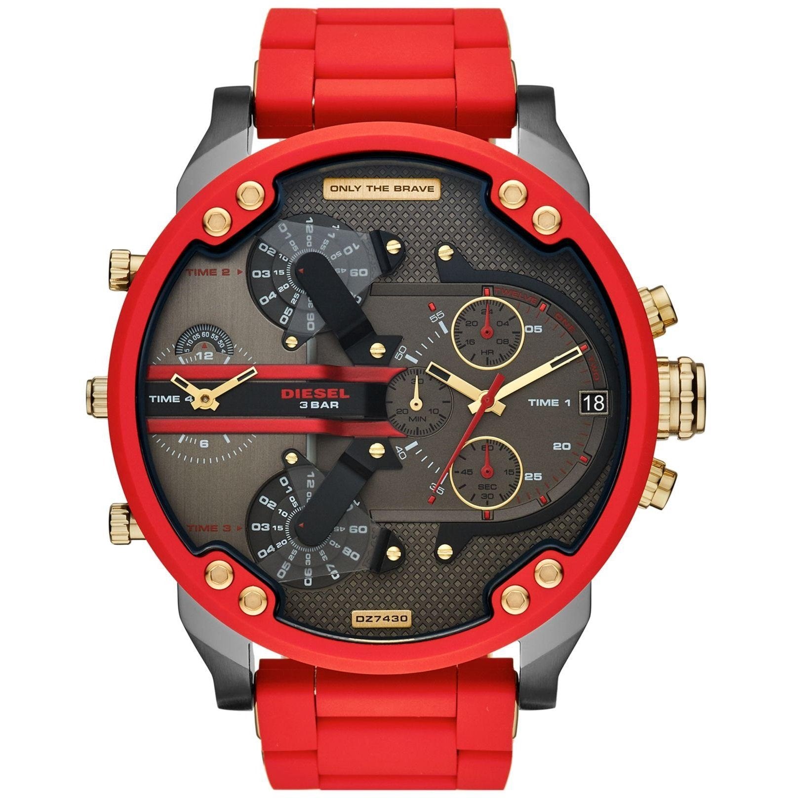 Diesel Mr Daddy 2.0 Two-Hand Red Stainless Steel Watch DZ7430 - Watch