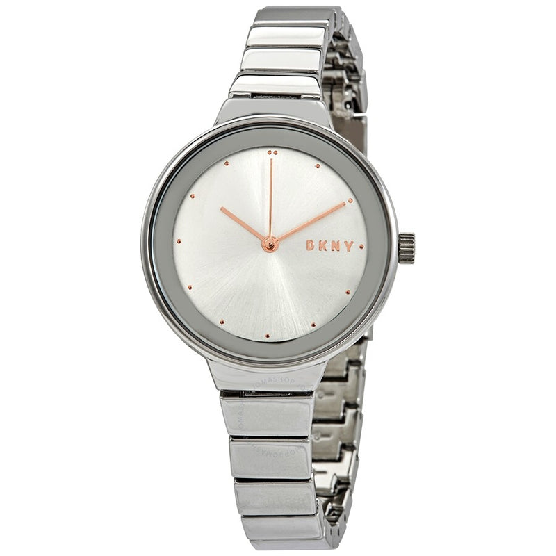 DKNY Astoria Quartz Silver Dial Stainless Steel Ladies Watch NY2694 - The Watches Men & Co