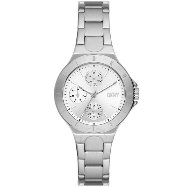 DKNY Chambers Quartz Silver Dial Ladies Watch NY6678 - The Watches Men & Co