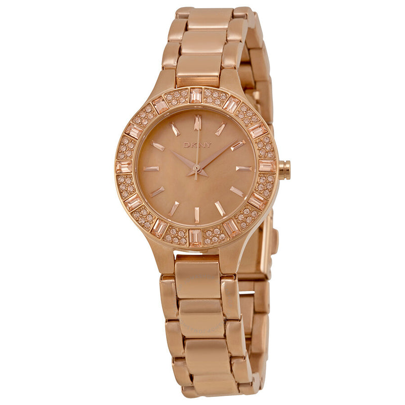 DKNY Chambers Rose Dial Rose Gold-tone Ladies Watch NY8486 - The Watches Men & Co