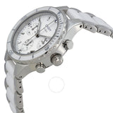 DKNY Chronograph Wite Dial Steel and Ceramic Bracelet Ladies Watch NY8502 - The Watches Men & Co #2