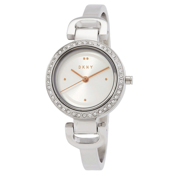 DKNY City Link Quartz Crystal Silver Dial Ladies Watch NY2861 - The Watches Men & Co