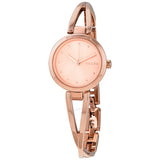 DKNY Crosswalk Quartz Rose Gold Dial Ladies Watch NY2812 - The Watches Men & Co