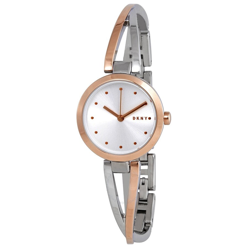 DKNY Crosswalk Quartz Silver Dial Two-tone Ladies Watch NY2791 - The Watches Men & Co