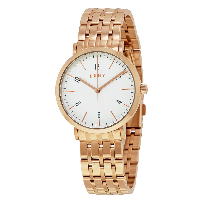 DKNY Minetta White Dial Rose Gold-tone Ladies Watch NY2504 - The Watches Men & Co