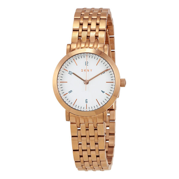 DKNY Minetta White Dial Rose Gold-tone Ladies Watch NY2511 - The Watches Men & Co