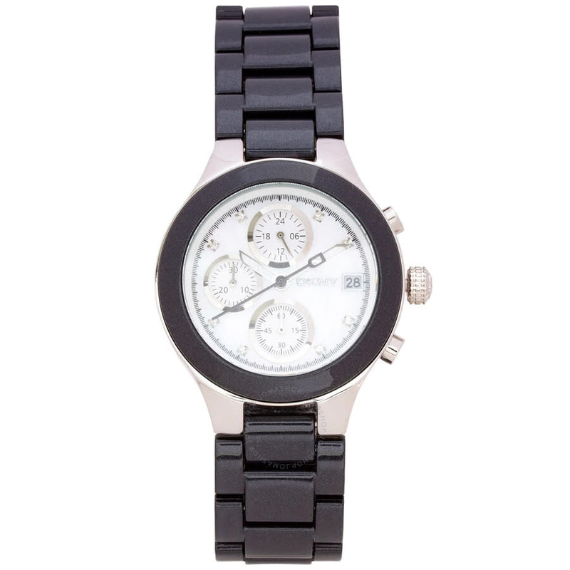 DKNY Plastic Chronograph Quartz White Dial Ladies Watch NY8064 - The Watches Men & Co