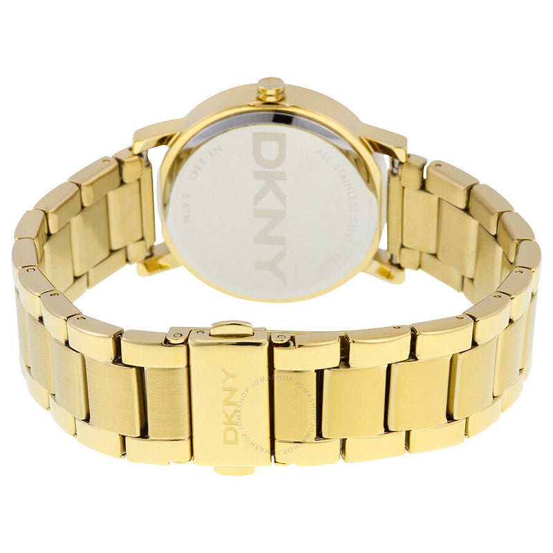 DKNY Soho White Dial Yellow Gold-tone Ladies Watch NY2343 - The Watches Men & Co #3