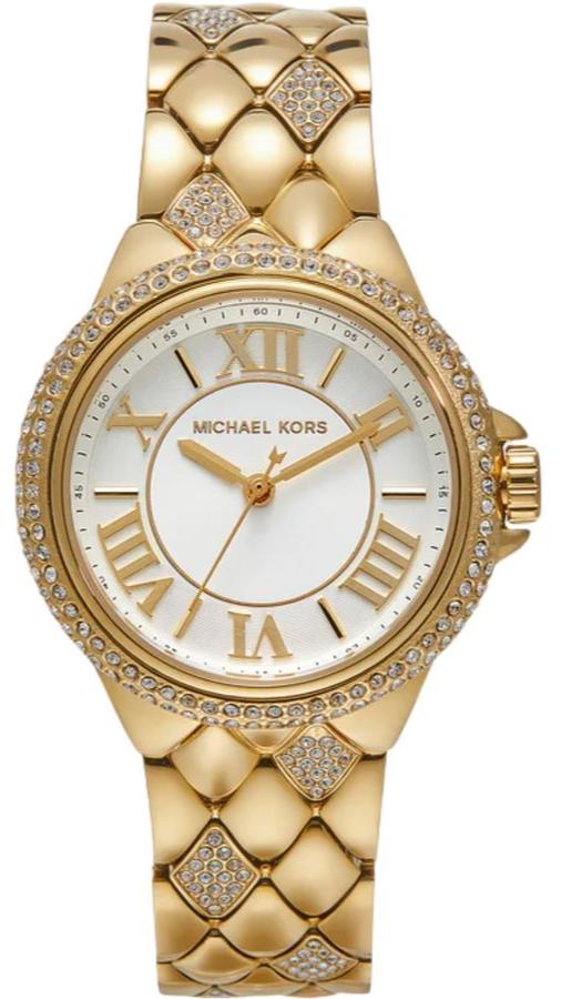 Michael Kors Mini Camille Pavé White Dial Gold Women's Watch - MK4801