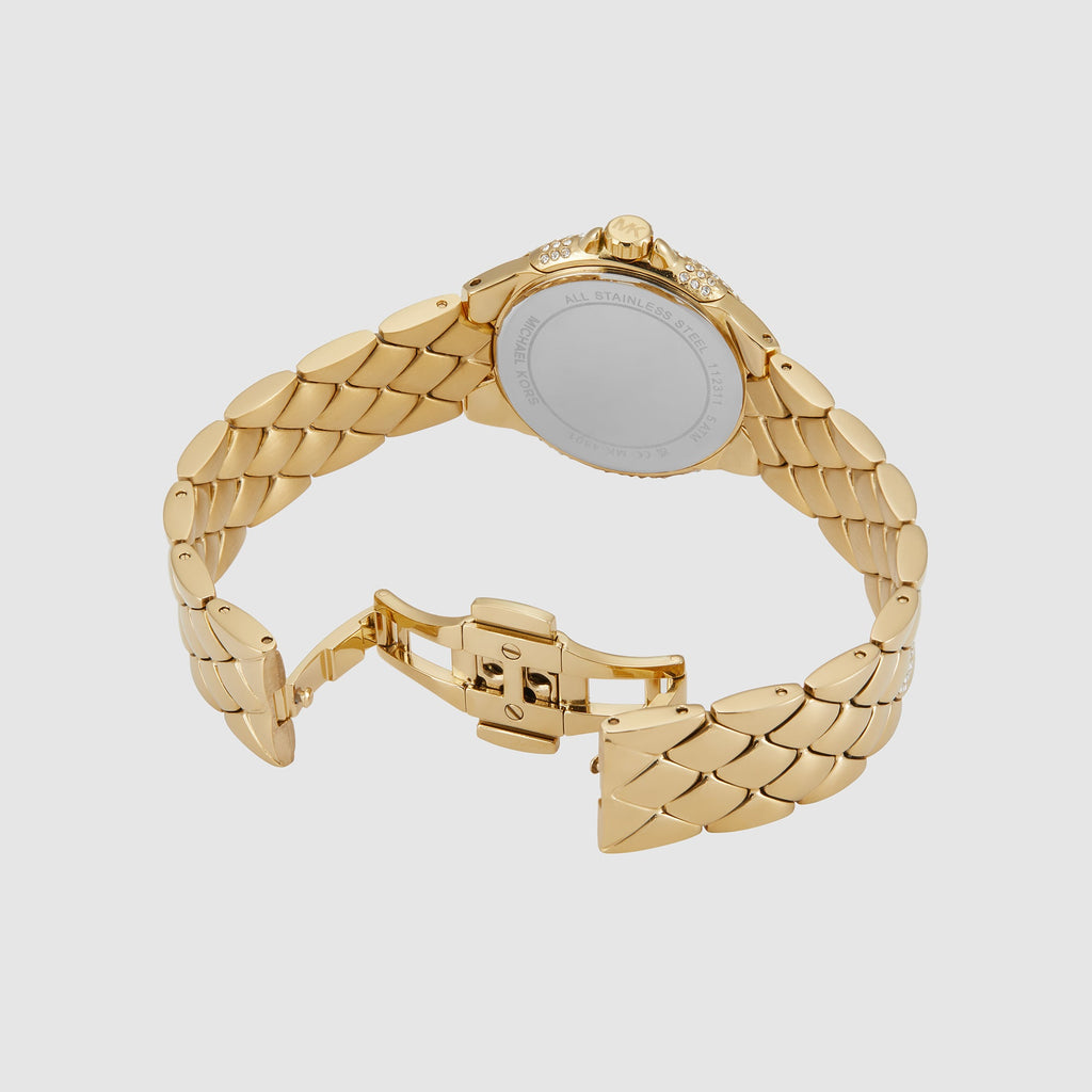 Michael Kors Mini Camille Pavé White Dial Gold Women's Watch - MK4801