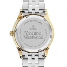 Vivienne Westwood Seymour Quartz Black Dial Two Tone Silver Gold Stainless Steel Ladies Watch - VV240BKGS