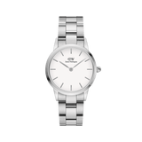 Daniel Wellington White Iconic Link 28mm Ladies Silver Watch DW00100207