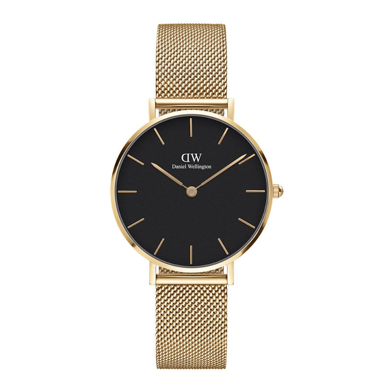 Daniel Wellington Petite Evergold Black Dial 32mm Ladies Watch DW00100347