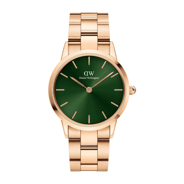 Daniel Wellington Iconic Link Emerald Rose Gold Watch