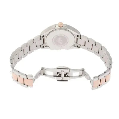 AR11029 watch displayed flat showing case and two-tone bracelet details