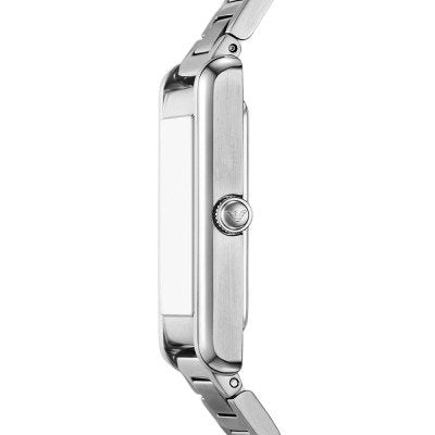 Emporio Armani AR11664 watch side profile showing rectangular case and crown detail