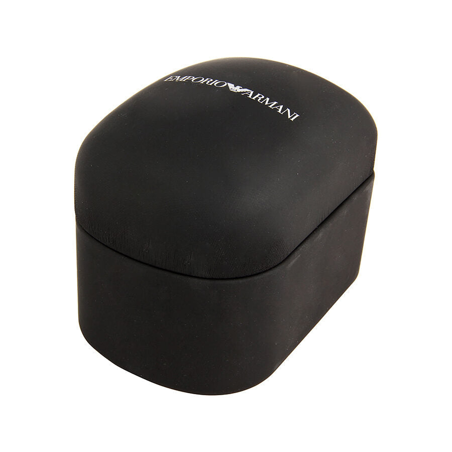 Emporio Armani watch presentation box in black with brand logo