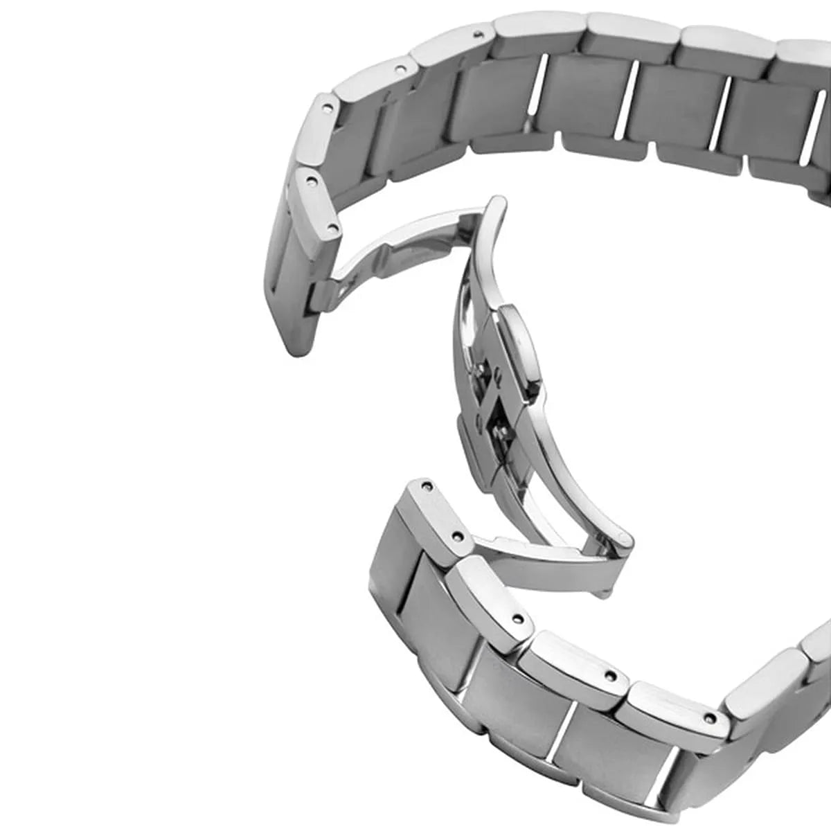 Emporio Armani AR2431 silver stainless steel linked bracelet strap detail