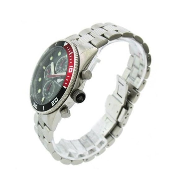 Emporio Armani AR5855 watch side view showing profile of case and bracelet