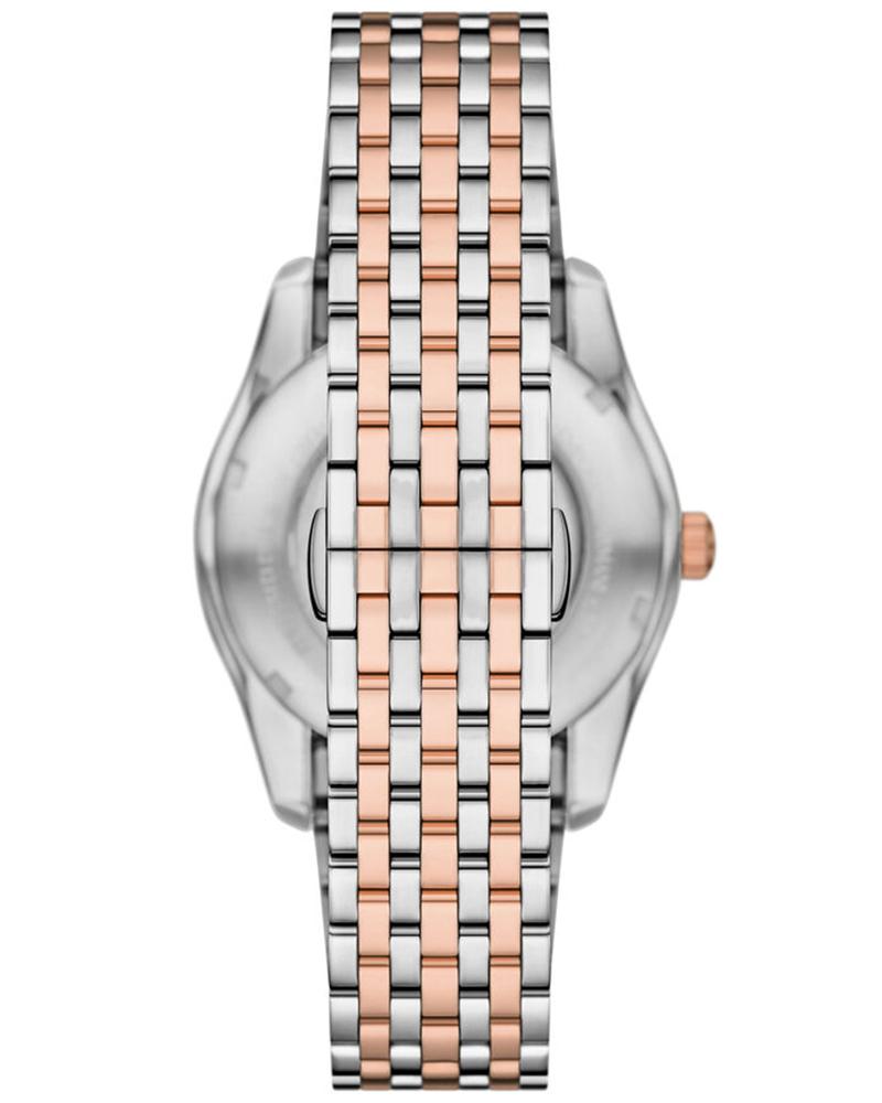 Back view of Emporio Armani AR60092 with two-tone stainless steel bracelet