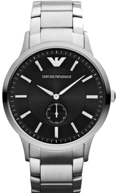 Emporio Armani AR9107 men's watch with black dial, stainless steel case and bracelet