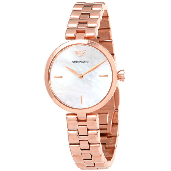 Emporio Armani Arianna Quartz Mother of Pearl Dial Ladies Watch AR11196 - The Watches Men & Co