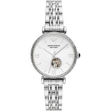 Emporio Armani Automatic Crystal Silver Dial Ladies Watch #AR60022 - Watches of America