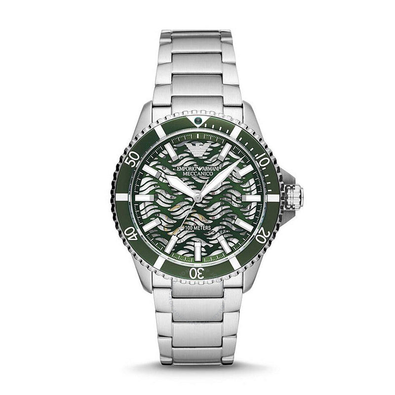 Emporio Armani Automatic Green Dial Watch AR60061 - The Watches Men & Co