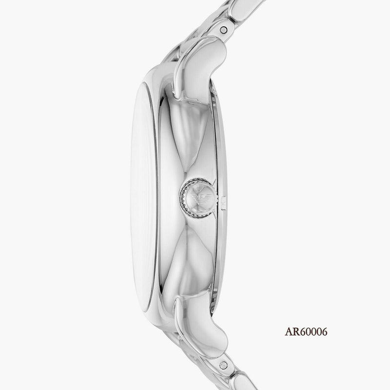 Emporio Armani Automatic Silver Skeleton Dial Men’s Watch AR60006 - Watch