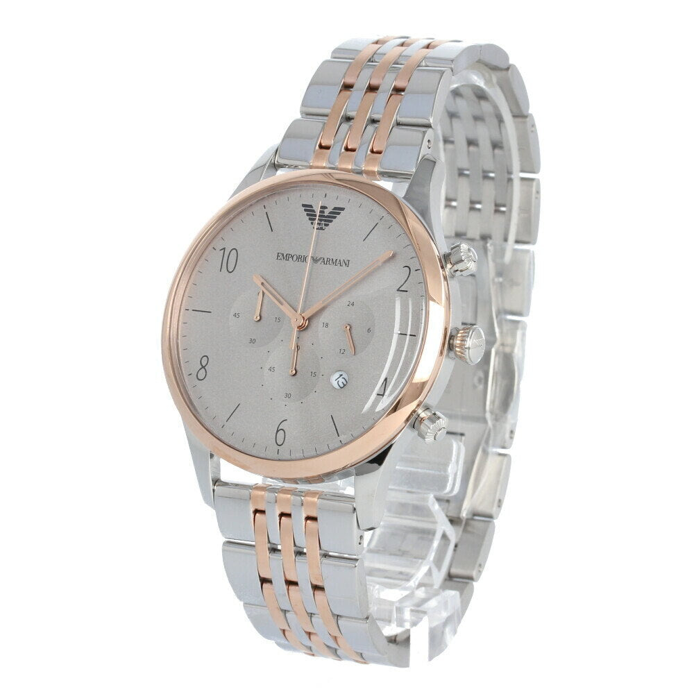 Emporio Armani Beta Chronograph Grey Dial Two-tone Men’s Watch AR1864 - Watch