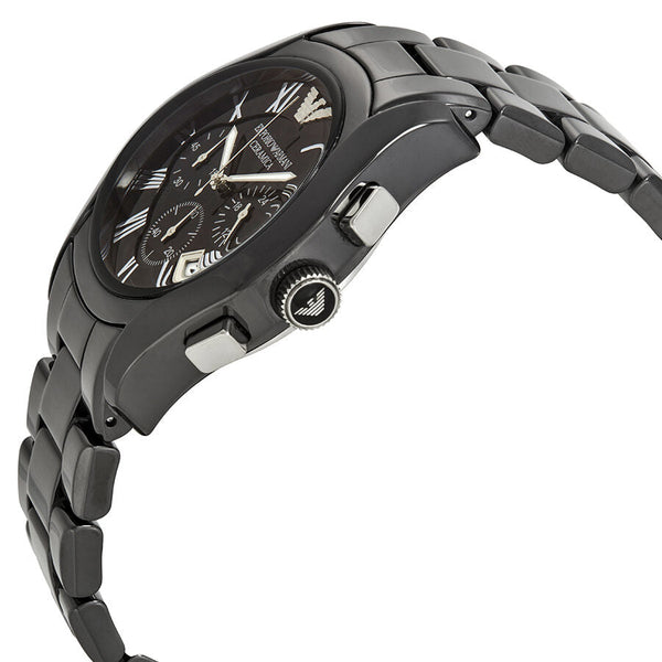 Emporio Armani Chronograph Black Dial Black Ceramic Men's Watch AR1400 - The Watches Men & CO #2