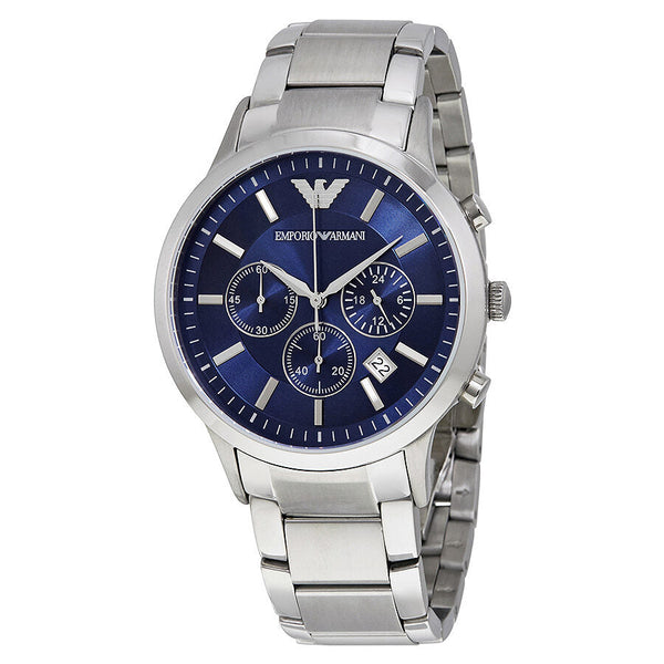 Emporio Armani Chronograph Navy Blue Dial Men's Watch #AR2448 - The Watches Men & CO