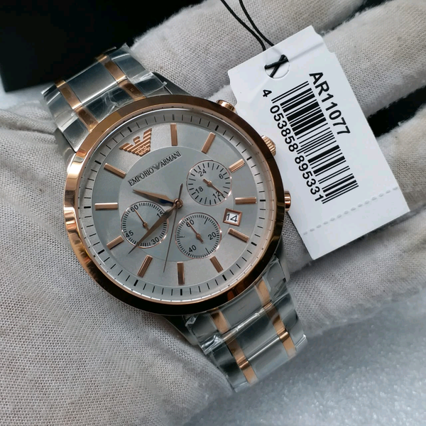 Emporio Armani Chronograph Quartz Grey Dial Men’s Watch AR11077 - Watch