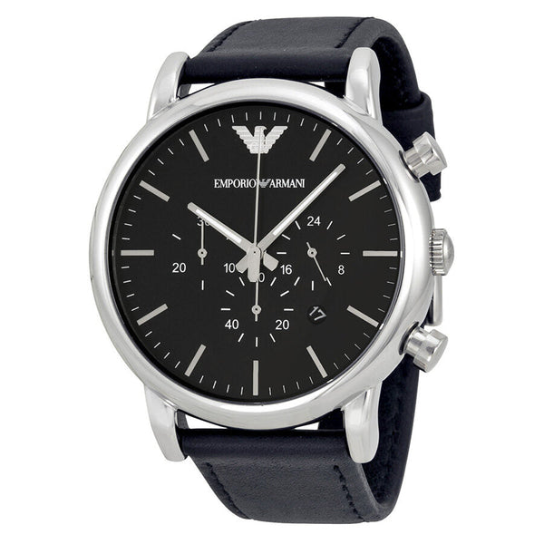 Emporio Armani  Classic Chronograph Black Dial Men's Watch #AR1828 - The Watches Men & CO