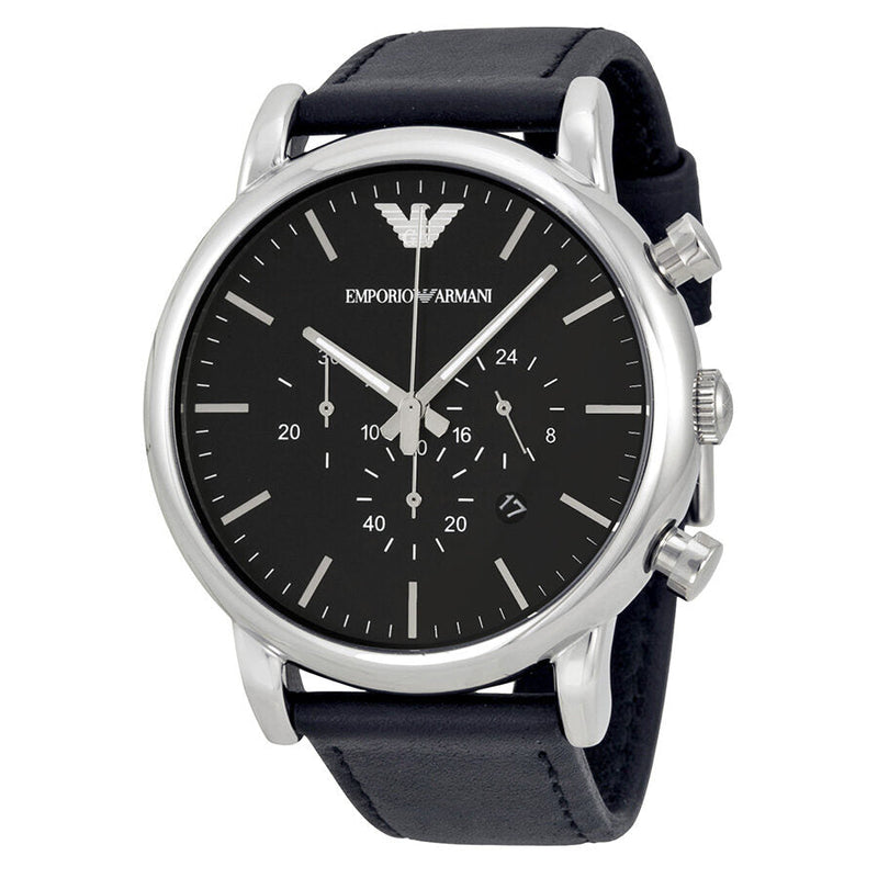 Emporio Armani  Classic Chronograph Black Dial Men's Watch #AR1828 - The Watches Men & CO
