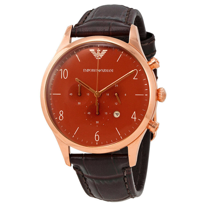 Emporio Armani Classic Chronograph Burgundy Dial Men's Watch AR1890 - The Watches Men & CO