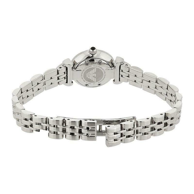 Emporio Armani Classic Mother Of Pearl Dial Stainless Steel Quartz Ladies Watch AR1763 - Watch