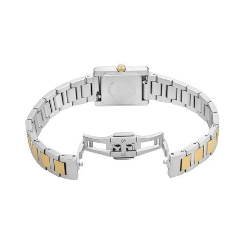 Back view of Emporio Armani Genni watch case and bracelet clasp mechanism