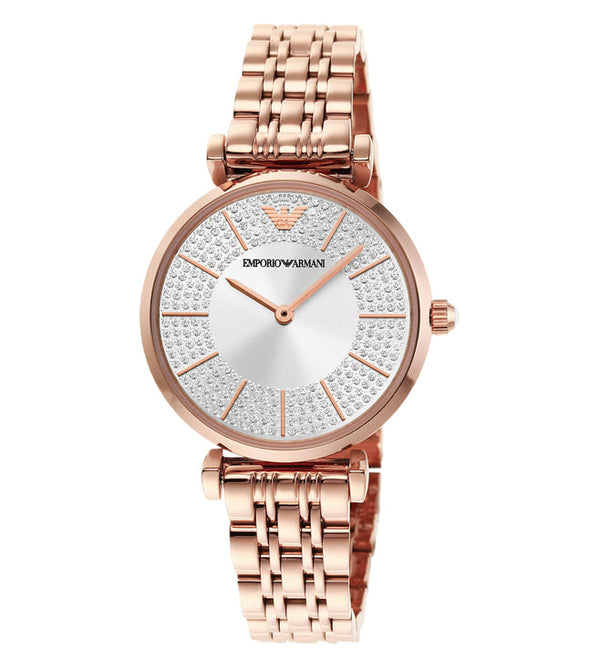 Emporio Armani Gianni T-Bar Rose Gold Women’s Watch AR11446 - Watch