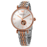 Emporio Armani GIANNI T-BAR Automatic Crystal Ladies Watch AR60019 - The Watches Men & Co